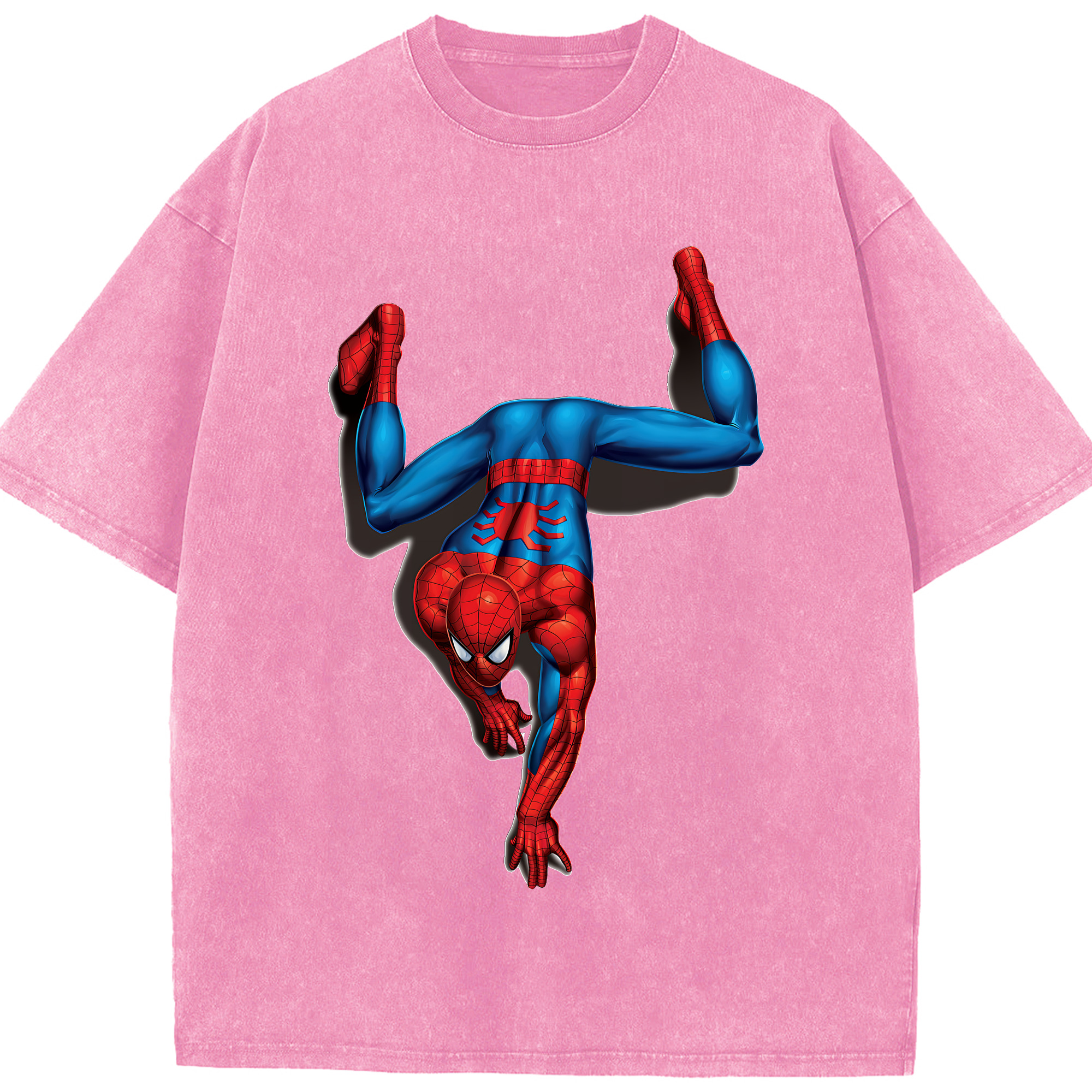 （画像用） Spider Man スパイダーマン 綿100% ヴィンテージ風 半袖Tシャツ（フロントプリント）